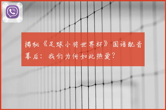 揭秘《足球小将世界杯》国语配音幕后:我们为何如此热爱?